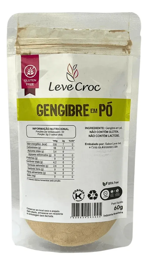 GENGIBRE EM PÓ ORGÂNICO E SEM GLÚTEN   60G 